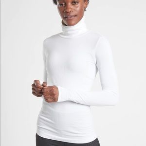 NWT Athleta Flurry Blizzard Rib Turtleneck XXS bright white